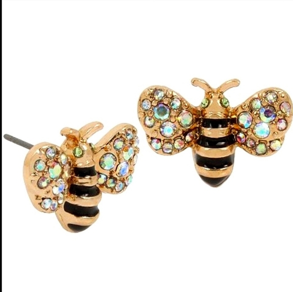 Betsey Johnson NWT  Bumble Bee Stud Earrings - Picture 2 of 9